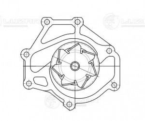 Насос водяной для ам Kia Sorento (02-),Hyundai H-1 Starex (96-) 2.5D (LWP 0813) LWP 0813 LUZAR