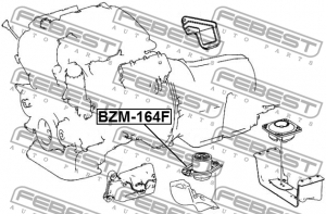 Подушка двигателя передняя (гидравлическая) BZM-164F BZM-164F FEBEST