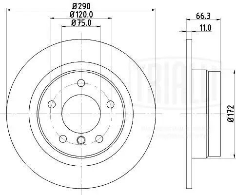 BMW 1-СЕРИЯ F20/F21 (2011>) 290*11 DF 261009 TRIALLI