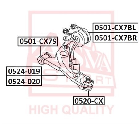ОПОРА ШАРОВАЯ MAZDA 0520CX 0520-CX ASVA