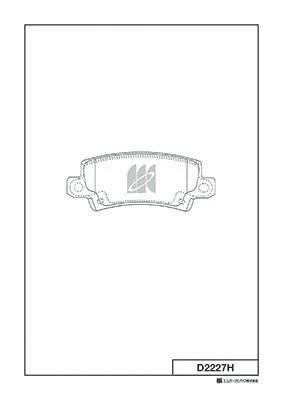 Колодки тормозные диск задние TOYOTA COROLLA (E12) 02-07 D2227H D2227H MK KASHIYAMA