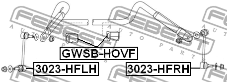 Тяга стабилизатора передн правая GREAT WALL HOVER/SAFE F1 2005- 3023-HFRH 3023-HFRH FEBEST