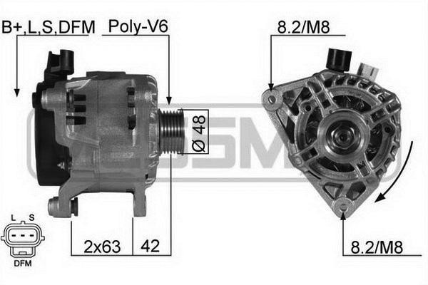 Генератор FORD FOCUS 1.8/2.0 98-04 210196 210196 ERA