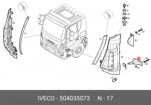 кронштейн!\Iveco 504035073 IVECO