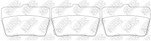 Колодки тормозные TOYOTA Rav 4 (00-05) задние (4шт.) NIBK PN1424 NIBK