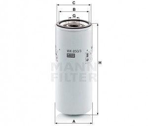 Фильтр топливный WK 850-3 MANN FILTER