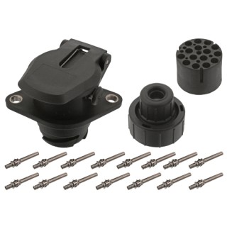 Разъем электрический прицепа ISO 12098 15-полюсный АБС (розетка) FEBI 01541 FEBI BILSTEIN