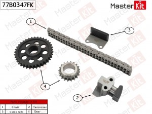 Комплект цепи ГРМ TOYOTA 2TC/ 3TC 77B0347FK 77B0347FK MASTER KIT