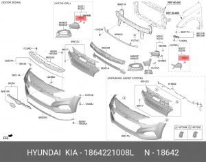 Лампа накаливания HYUNDAI i20,i30,Solaris KIA Rio (12-) ходовых огней OE 1864221008L HYUNDAI KIA