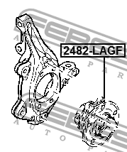 Ступица передняя 2482-LAGF 2482LAGF FEBEST