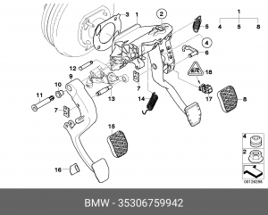 палец педали сцепления! D14 L78\ BMW E60/E61/F10/F11/F18/E63/E64 35 30 6 759 942 BMW