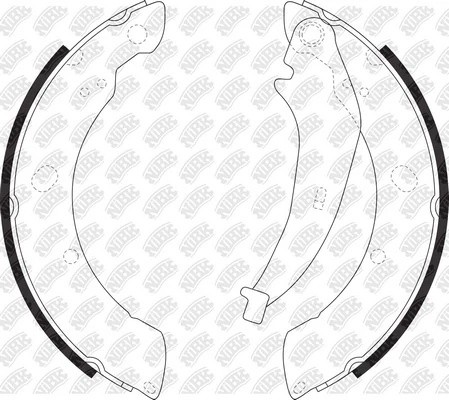 Колодки тормозные VW Polo (10-) SKODA Rapid (12-) задние барабанные (228х42мм) ( FN33002 NIBK
