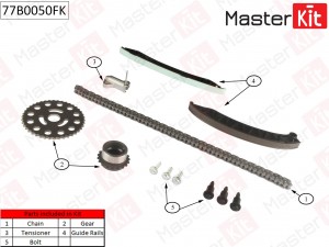 Комплект цепи ГРМ RENAUIT Laguna 2.0dCi M9R 05- 77B0050FK 77B0050FK MASTER KIT