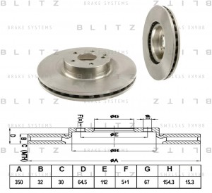 Диск тормозной передний вентилируемый MERCEDES W211/C216 05- BS0269 BS0269 BLITZ
