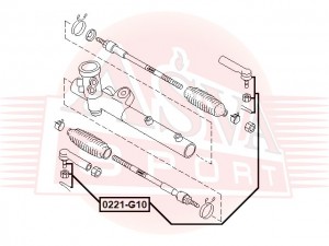 НАКОНЕЧНИК РУЛЕВОЙ NISSAN 0221G10 0221-G10 ASVA