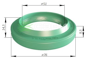 Сальник КПП для а/м ГАЗ-51 вторичного вала "СЭВИ" (51х76х9.5) 8028 SEVI