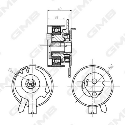 Ролик натяжителя ремня CHERY GTB-0360 GTB0360 GMB