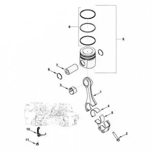 Поршень КАМАЗ Камминз QSB в сб. на 1 цилиндр стандарт (Haffen) 0537 HAFFEN