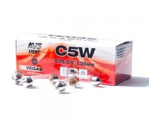 Лампа 24V С5W SV8.5/8 36мм AVS A78333S AVS