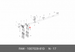 1007028-81D Сухарь клапана J6 3250 6х6 1007028-81D FAW