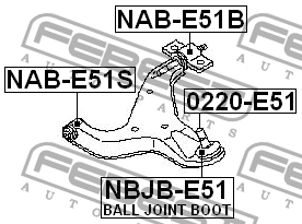 Сайлентблок NAB-E51S NAB-E51S FEBEST