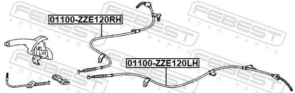 TOYOTA COROLLA E12 (2001-2006) 01100ZZE120LH FEBEST