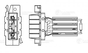 Резистор э/вент. отоп. для а/м Citroen Berlingo II (08-)/Peugeot Partner II (08- LFR 2042 LUZAR