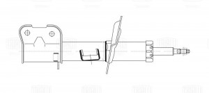 Амортизатор Hyundai Santa Fe (09-)/Kia Sorento (09-) рестайл. (стойка) перед. ле AG08111 TRIALLI
