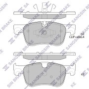 Колодки передние CITROEN C4 PICASSO II 2013- SP4209 SP4209 SANGSIN