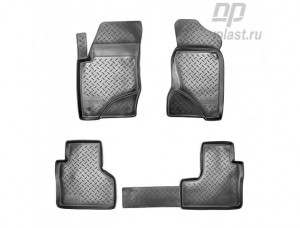 Коврик салона ЛАДА Niva Travel (20-) полиуретан черный (4 предм.) NORPLAST NPL-PO-12-51 NORPLAST