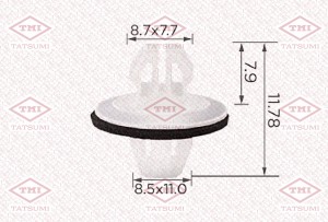 Клипса автомобильная [упаковка 10 штук] TOYOTA TJB1129 TJB1129 TATSUMI