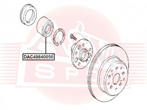 ПОДШИПНИК СТУПИЧНЫЙ ЗАДНИЙ (49X84X50) DAC49840050 DAC49840050 ASVA