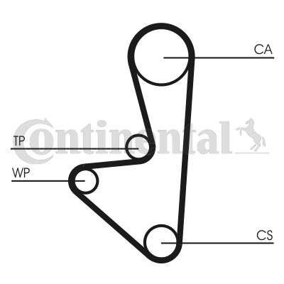 ремень ГРМ! 104x170H/1\ Peugeot 206/306/Partner, Citroen Berlingo/Xsara 1.4 99> CT-1067 CONTITECH
