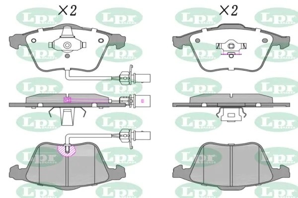 Комплект тормозных колодок 05P1239 05P1239 LPR