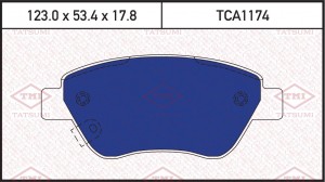 Колодки тормозные дисковые передние OPEL Corsa 06- TCA1174 TCA1174 TATSUMI