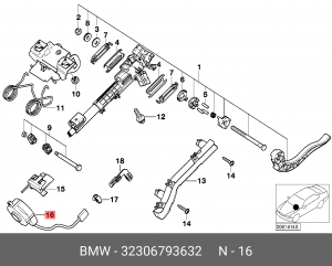датчик угла поворота рулевого колеса!\ BMW E46/E39/E83/E53/E36/E52 95> 32 30 6 793 632 BMW