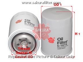Фильтр масляный NISSAN Patrol,Safari (87-99) SAKURA C1819 SAKURA