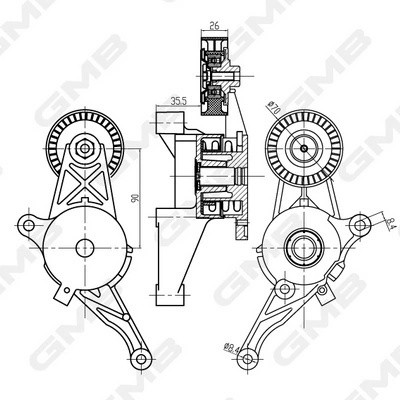 Натяжитель GAT21060 GAT21060 GMB