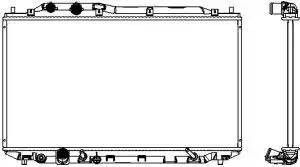 Радиатор HONDA Civic (06-) охлаждения двигателя SAKURA 32118506 SAKURA