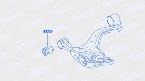 Сайлентблок нижнего рычага передней подвески, передний Land Rover Discovery III/ SB893 FINWHALE