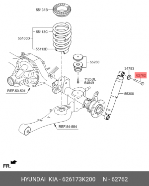 болт рычага зад. верх.! М12\ Hyundai Sonata YF/IX35/I40 626173K200 HYUNDAI