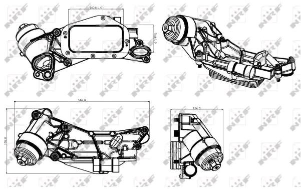 радиатор масляный!\ Opel Astra-H/Astra-J/Vectra/Zafira 02> 31315 NRF