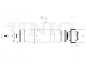 Амортизатор газовый задней подвески SAB-10449 UNIO