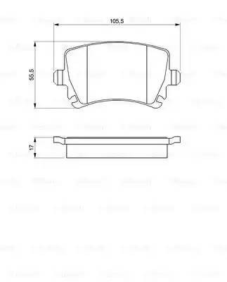 Колодки тормозные VW Golf 5 (10.03-) AUDI A3,A4,A6 SKODA Octavia (06.04-) задние 0 986 494 053 BOSCH