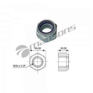 гайка! самоконтрящаяся болта реактивной тяги M30x3.5 H30 SW46 BPW,ROR NLN117 MANSONS