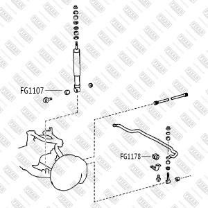 втулка стабилизатора переднего!\ Toyota Land Cruiser 98> FG1178 FIXAR
