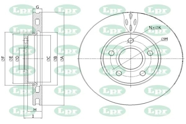 Диск тормозной F1028V F1028V LPR