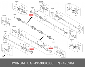 Кольцо ABS 495900X000 HYUNDAI KIA
