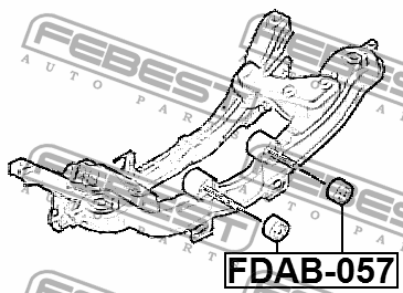 САЙЛЕНТБЛОК ЗАДНЕЙ БАЛКИ подходит для FORD KUGA CBV 2008-2012 [EU] FDAB-057 FDAB-057 FEBEST