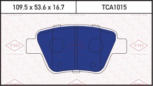 Колодки тормозные дисковые задние AUDI A3 12-SKODA Yeti 09-VW Golf/Jetta/Touran  TCA1015 TATSUMI